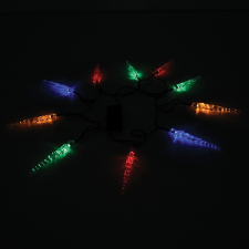 Elmark Karácsonyi LED jégcsap füzér 10db IP44 színes adapterrel karácsonyfa izzósor