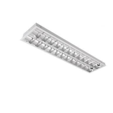 Elmark Led fénycsővel szerelt tükrös-rácsos lámpatest 2x18W süllyesztett 4000K világítás
