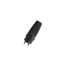 Elmark lengő dugvilla gumi szerelhető 2P+F 16A fekete 192118/BL villanyszerelés