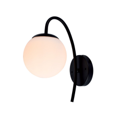 Elmark LINA FALI LÁMPA 1XE27 FEKETE/FEHÉR ÜVEG világítás