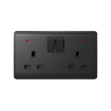 Elmark LONDON DOUBLE SOCKET WITH 2P BUTTON SWITCH NEON AN villanyszerelés