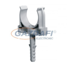 Elmark PVC csőbilincs fémcsavarral, d=25mm, szürke, 100db/csomag villanyszerelés