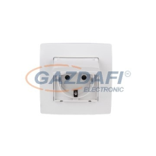 Elmark "City" süllyesztett, vízálló dugalj, metál fehér, IP44 villanyszerelés