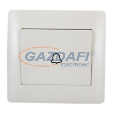 Elmark "Rhyme" süllyesztett csengőnyomó, metál fehér villanyszerelés