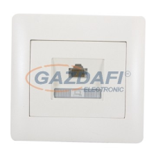 Elmark "Rhyme" süllyesztett informatikai csatlakozóaljzat RJ45 Cat6e, metál fehér villanyszerelés