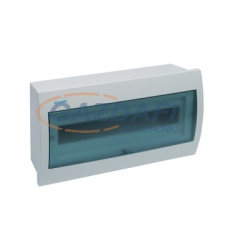 Elmark süllyesztett műanyag elosztódoboz, 18 modul, 1 sor, 426x220x102mm, IP40, fehér villanyszerelés