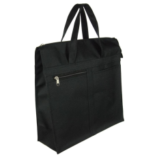  Elöl 2 zsebes fekete bevásárló táska
