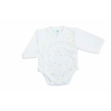  Elöl patentos baba body, hosszú ujjú, madárka mintás kombidressz, body