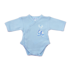  Elöl patentos hosszú ujjú baba body – Kis cipő mintával kombidressz, body