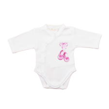  Elöl patentos hosszú ujjú baba body – Kis cipő mintával kombidressz, body