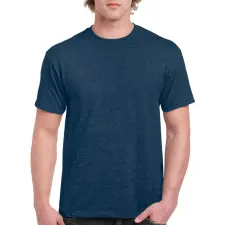  Előmosott kerek nyakkivágásu ultra póló, Gildan GI2000, Heather Navy-3XL férfi póló