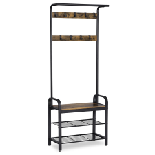  Előszoba fal TAYLOR cipősszekrénnyel 183x72 cm, rusztikus barna bútor