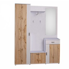  Előszoba, fehér/tölgy wotan, AMALIA bútor