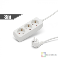 Elosztó 3-as 3x1,5 mm 3m hosszabbító, elosztó