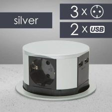  Elosztó -Rejtett- 3-as + USB hosszabbító, elosztó