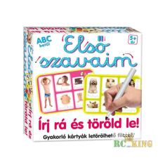 Első szavaim-írj rá és töröld le-fejlesztő kártyák kreatív és készségfejlesztő