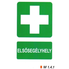 Elsősegélyhely m 1.4.1 információs címke