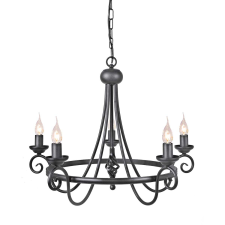 Elstead Lighting Elstead klasszikus csillár harlech fekete elshr5-black világítás