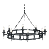 Elstead Lighting Elstead klasszikus csillár saxon fekete elssax8-blk