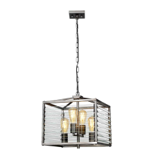 Elstead Lighting Elstead loft modern függeszték louvre szürke elslouvre-4p világítás