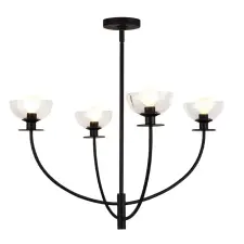  Elstead Lighting Sylvia ALM-SYLVIA4-BK-CL Csillár 4x40W/E14 IP20 világítás