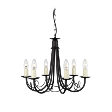 Elstead MINSTER fekete csillár (ELS-MN6-BLACK) E14 6 izzós IP20 világítás