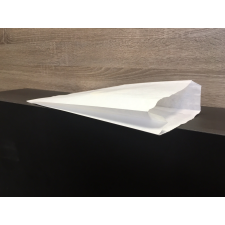 Éltalpas oldalredős papírzacskó, 18×35 cm, FEHÉR tasak