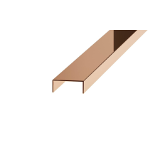 Élvédő Eviso dísz bronz fényes U-alakú 270 cm rozsdamentes acél PRBR0001 élvédő, sín, szegélyelem