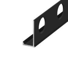 Élvédő Eviso záró fekete matt L-alakú 270 cm alumínium ALBL0310 élvédő, sín, szegélyelem