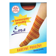  - EMA csíkos bokafix, 60 DEN, m:36-41, 1 pár suntan