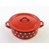 EMA-LION Bonyhádi Zománcáru Bonyhádi pöttyös zománcozott lábas + fedő 18 cm