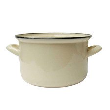 Emalia Olkusz zománcozott fazék 22 cm/5.4 l krém edény