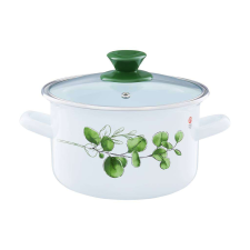  Emalia Olkusz zománcozott fazék fedővel 20 cm/3.8 l eukaliptusz edény