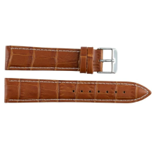  EmBexy Prémium bőr óraszíj – 22 mm, világosbarna, krokodilmintás okosóra kellék