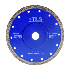 EMIKOO TLS X-PRO ultravékony gyémánt vágókorong d180x25,4/22,23x1,6x10 mm csiszolókorong és vágókorong