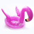 Emili Felfújható, beülős úszógumi, 60x45 cm – rózsaszín, flitteres flamingó