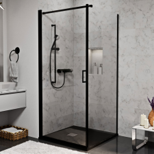  EMILY black 80×80 szögletes zuhanykabin kád, zuhanykabin