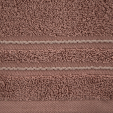  Emina pamut törölköző díszcsíkkal Téglavörös 50x90 cm lakástextília