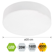 Emithor Canto fehér LED mennyezeti lámpa (EMI-63213) LED 1 izzós IP20 világítás