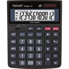 EMMI Kft. Rebell 12 számjegyes irodai számológép, elem+napelem, ÁFA,tételszámláló,árrés szám. számológép