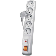 Emos 5x aljzat 5m, szürke kábel és adapter