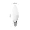 Emos Classic gyertya / E14 / 6,5W (60W) / 806 lm / meleg fehér LED izzó (ZQ3E41) (ZQ3E41)
