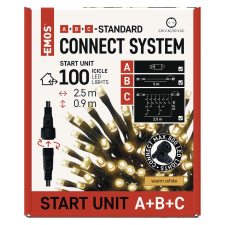 Emos CNT Kezdő készlet - jégcsapok 2,5m 100LED IP44 12W meleg fehér időzítő karácsonyi dekoráció