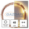 Emos D3AW01 LED karácsonyi nano fényfüzér, réz, 4 m, kültéri és beltéri, meleg fehér, időzítő, 2,4 W, 230 V AC, IP44