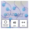 Emos D5AB01 LED fényfüzér, cseresznye – golyók 2,5 cm, 4 m, kültéri és beltéri, kék, időzítő, 3,6 W, 230 V AC, IP44