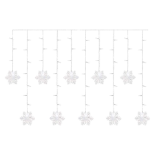 EMOS DCGW13, LED karácsonyi fényfüggöny – hópelyhek, 135x50 cm, beltéri, hideg fehér karácsonyfa izzósor