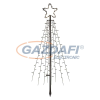 Emos DCTC02 LED karácsonyfa, fém, 180 cm, kültéri és beltéri, hideg fehér, időzítő, 3,6 W, 230 V AC, IP44