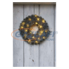 Emos DCTW15 LED dekoráció – adventi koszorú, 40 cm, 2x AA, beltéri, meleg fehér, időzítő, 0,36 W, elem (2× AA), IP20