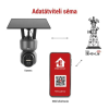  EMOS GoSmart 4G/LTE kültéri forgatható kamera IP-6000 OWL, szürke NAPELEMES WIFI-s megfigyelő kamera, SIM kártya, SD kártya,mozgásérzékelős, humán felismerő mozgás követő intelligens szolár kamera
