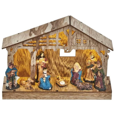 Emos LED karácsonyi betlehem - fa, 19 cm, 3x AA, beltéri, meleg fehér, időzítő karácsonyfa izzósor